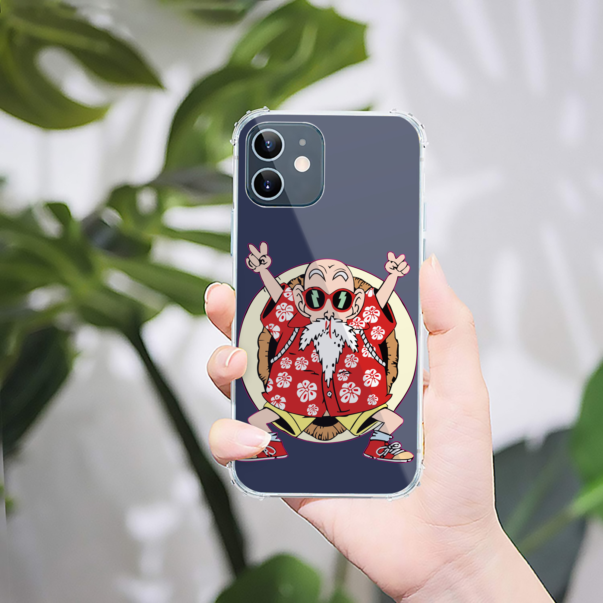 （画像用） ドラゴンボール 亀仙人（かめせんにん） DRAGON BALL Master Roshi Kame Sennin 【iPhone 12シリーズ対応】透明スマホケース（クリアソフトケース）